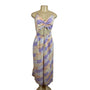 Arizona Womens Patchwork Floral Jumpsuit with Spaghetti Straps Sz XXL