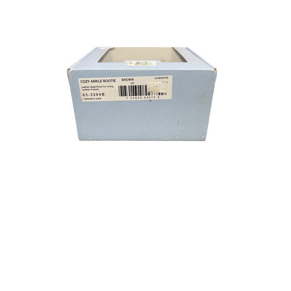 Robeez Baby Brown Faux Fur-Lined Leather Soft Sole Booties 0-6 Months Cozy & Elasticized