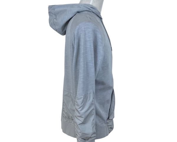 Nike Mens Gray Long Sleeve Hooded Full-Zip Jacket Size L