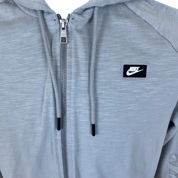 Nike Mens Gray Long Sleeve Hooded Full-Zip Jacket Size L