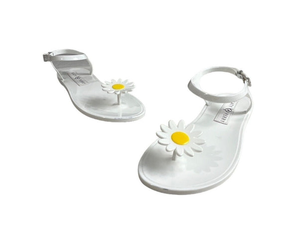 Katy Perry Women’s White Daisy Flower Jelly Sandals