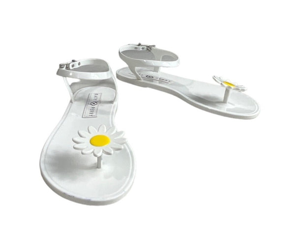 Katy Perry Women’s White Daisy Flower Jelly Sandals