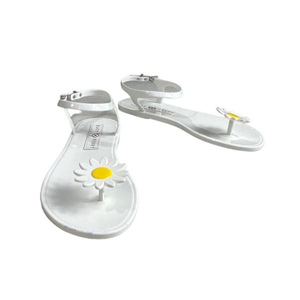 Katy Perry Women’s White Daisy Flower Jelly Sandals