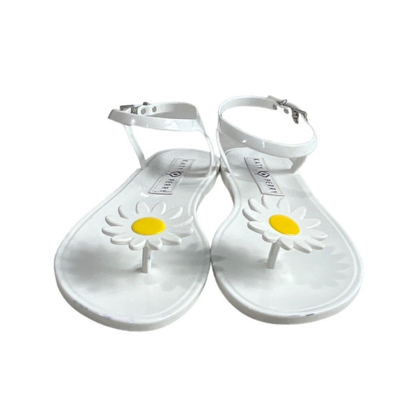 Katy Perry Women’s White Daisy Flower Jelly Sandals