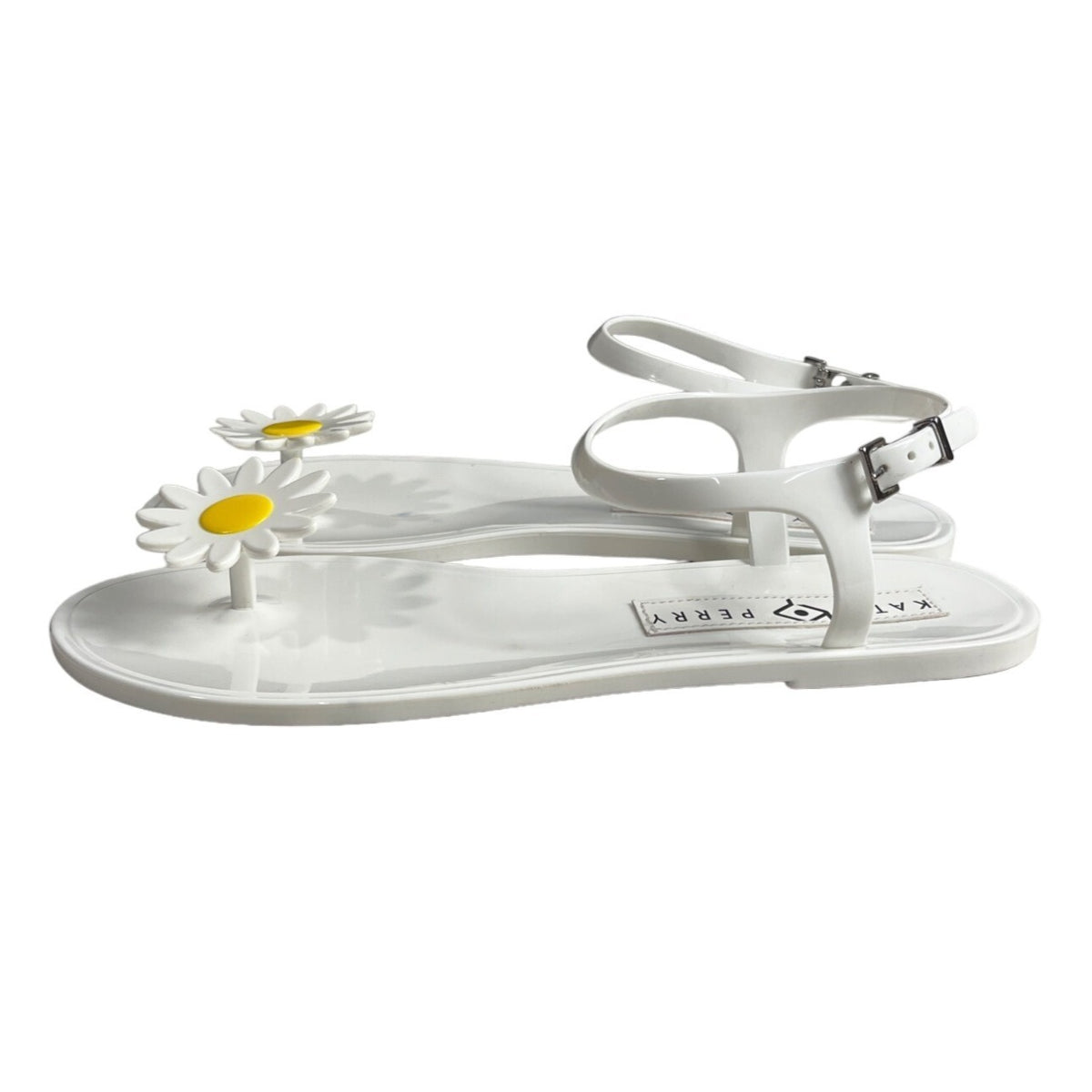Katy Perry Women’s White Daisy Flower Jelly Sandals
