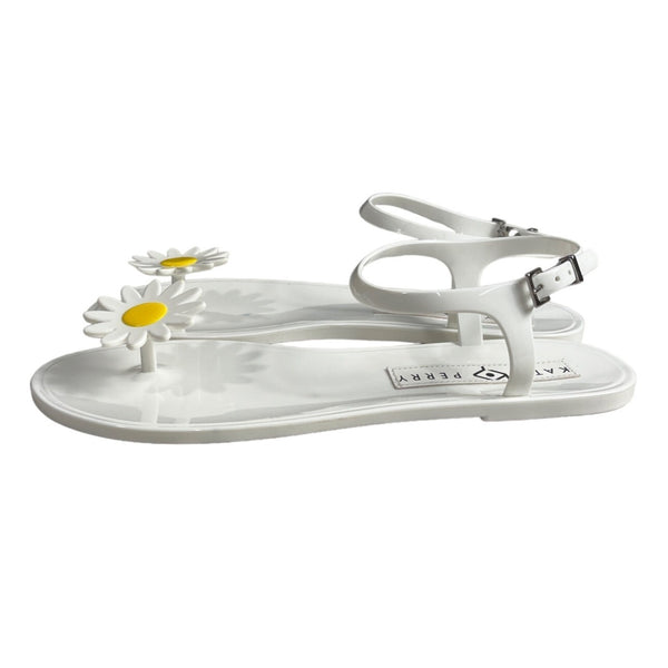 Katy Perry Women’s White Daisy Flower Jelly Sandals
