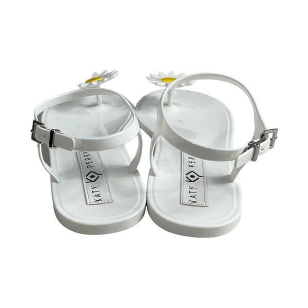 Katy Perry Women’s White Daisy Flower Jelly Sandals