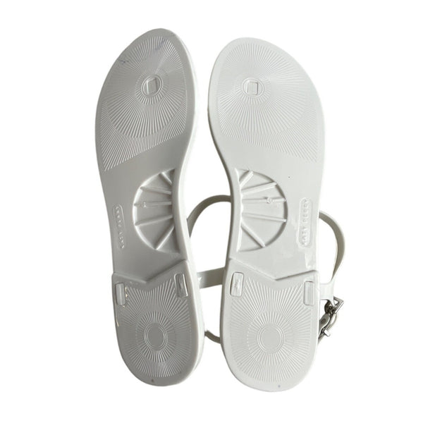 Katy Perry Women’s White Daisy Flower Jelly Sandals