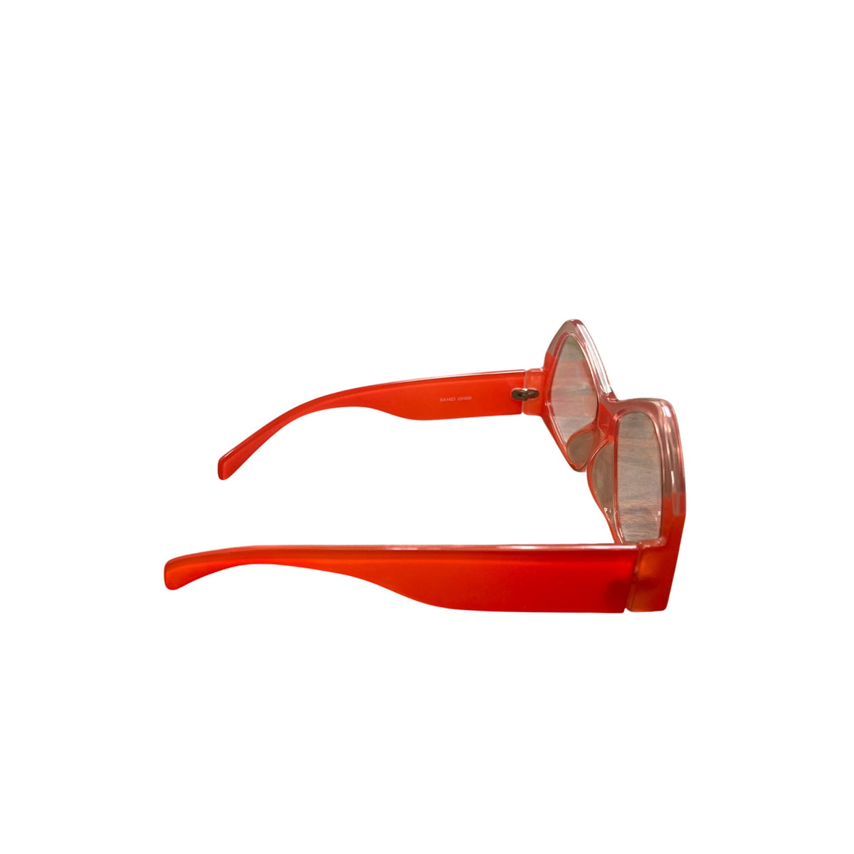 Red Oversized Dramatic Transparent Eyeglass Frames Bold Rectangle Style Unisex OS