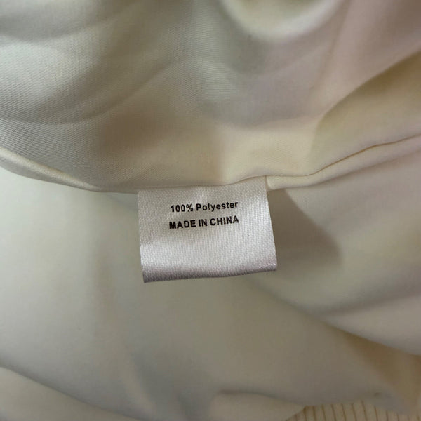 Merokeety Women’s White Polyester Puffer Vest Sleeveless Full Zip Size M