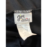 Girls Identity Youth Black Pants W Floral Belt Sz L/14 - New