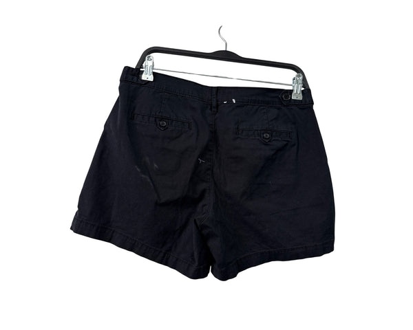 Calvin Klein Jeans Womens Black Cotton Casual Shorts Size 10 w/ Button Detail