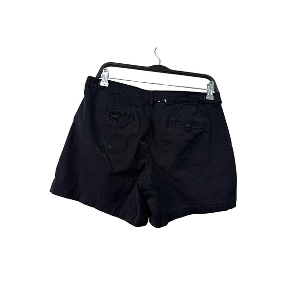 Calvin Klein Jeans Womens Black Cotton Casual Shorts Size 10 w/ Button Detail