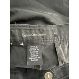 Calvin Klein Jeans Womens Black Cotton Casual Shorts Size 10 w/ Button Detail