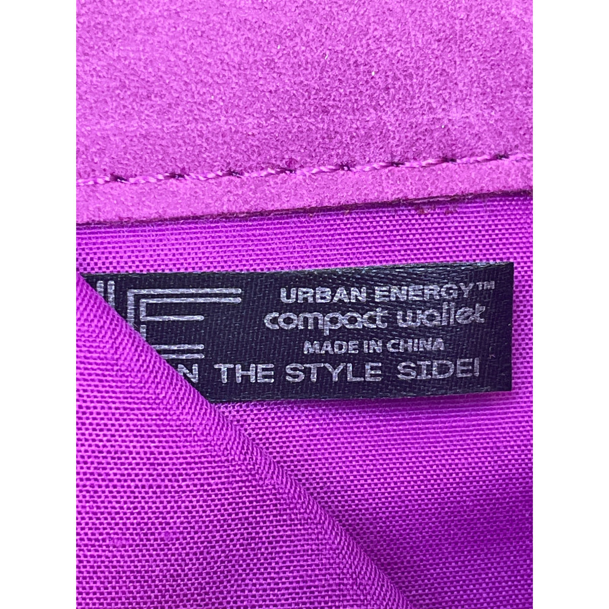 Urban Energy Womens Purple RFID Compact Wallet With Snap Closure Lightweight