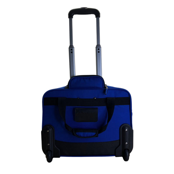 Delsey Blue Rolling Underseat Telescopic Handle & Shoulder Strap Carry-On Bag