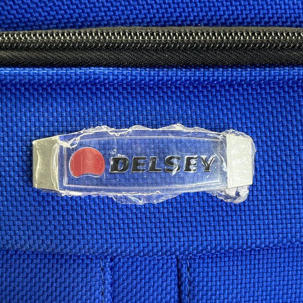 Delsey Blue Rolling Underseat Telescopic Handle & Shoulder Strap Carry-On Bag