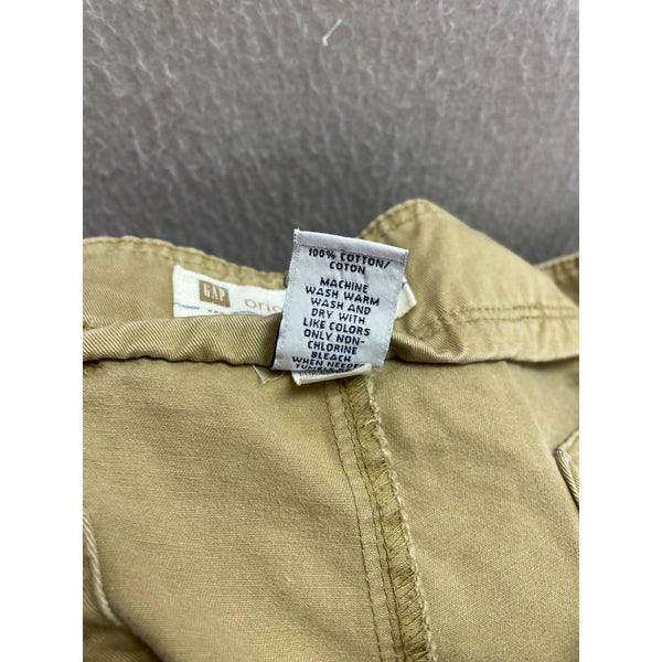 Gap Mens Khaki Cotton Cargo Pants With Multiple Pockets Size 31x30 Casual Durable