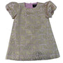 Crewcuts Girls Pink & Gold Swan Puff Sleeve Dress Size 3