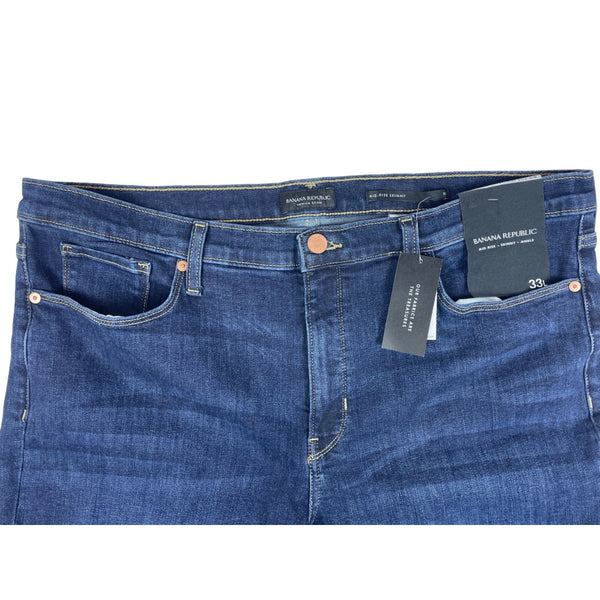 Banana Republic Women's Blue Mid Rise Skinny Jeans Sz 32 - NWT