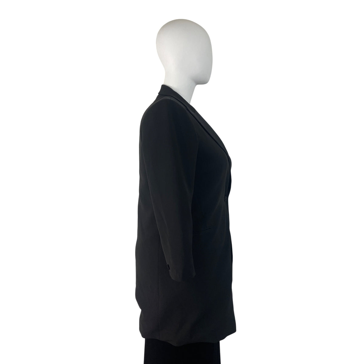 Lafayette 148 Black Womens Blazer 3/4 Sleeve Single-Button Size 14
