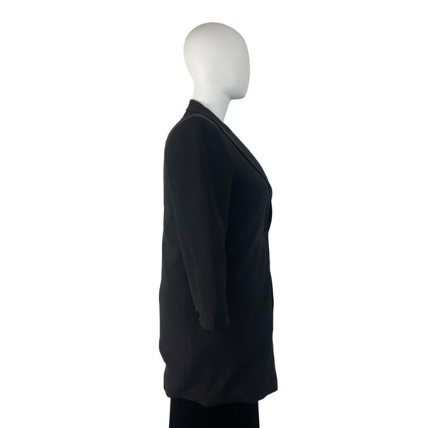 Lafayette 148 Black Womens Blazer 3/4 Sleeve Single-Button Size 14