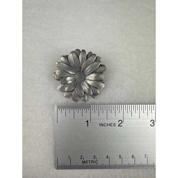 Seagull Pewter Floral Daisy Pin Brooch 2006 Women Silver Tone Metal