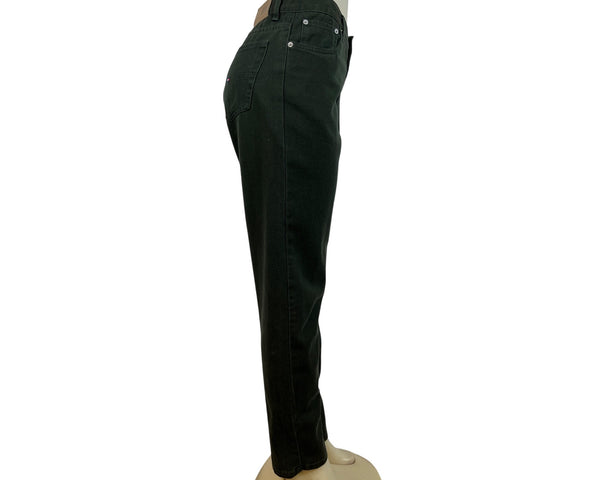 Tommy Hilfiger Womens Olive Jeans Comfortable Fit Denim Trousers Size 12