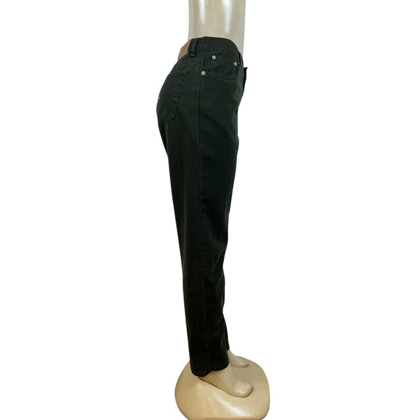 Tommy Hilfiger Womens Olive Jeans Comfortable Fit Denim Trousers Size 12