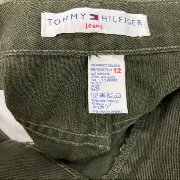 Tommy Hilfiger Womens Olive Jeans Comfortable Fit Denim Trousers Size 12