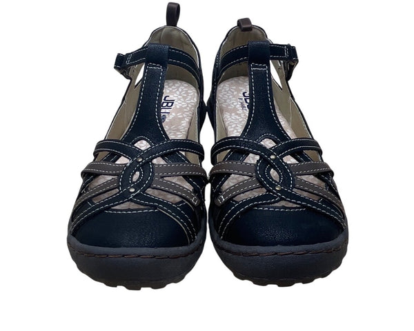 JBU Dove Women’s Black Earth Memory Foam Strapped Closure Sandals Sz 6.5M