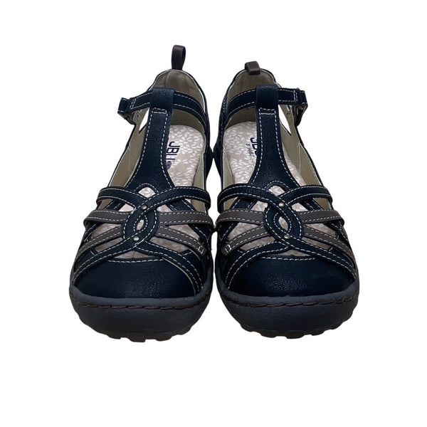 JBU Dove Women’s Black Earth Memory Foam Strapped Closure Sandals Sz 6.5M
