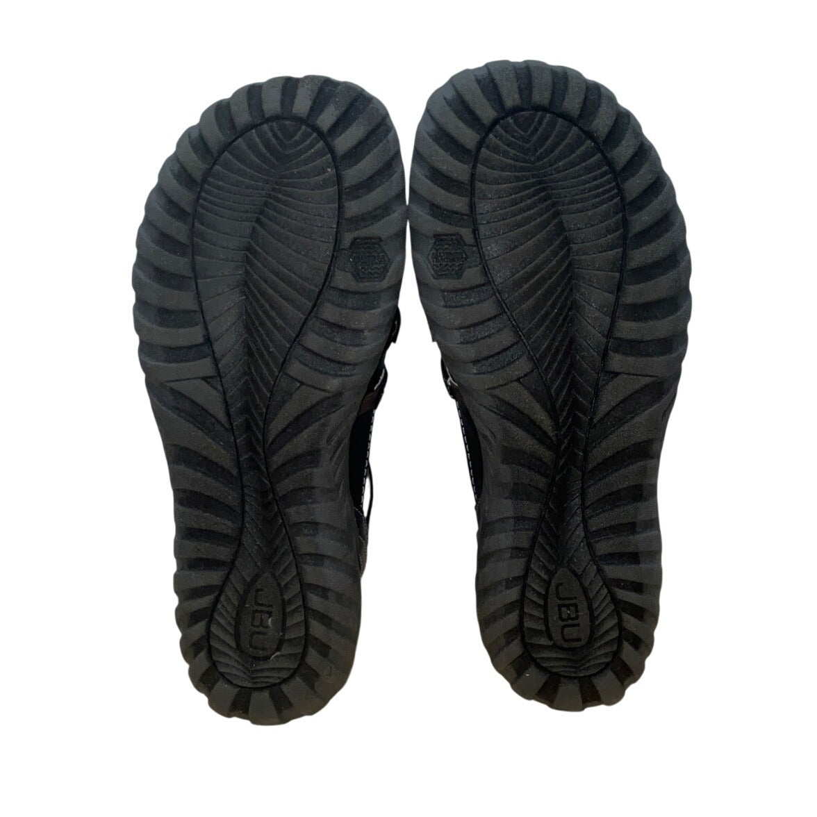 JBU Dove Women’s Black Earth Memory Foam Strapped Closure Sandals Sz 6.5M