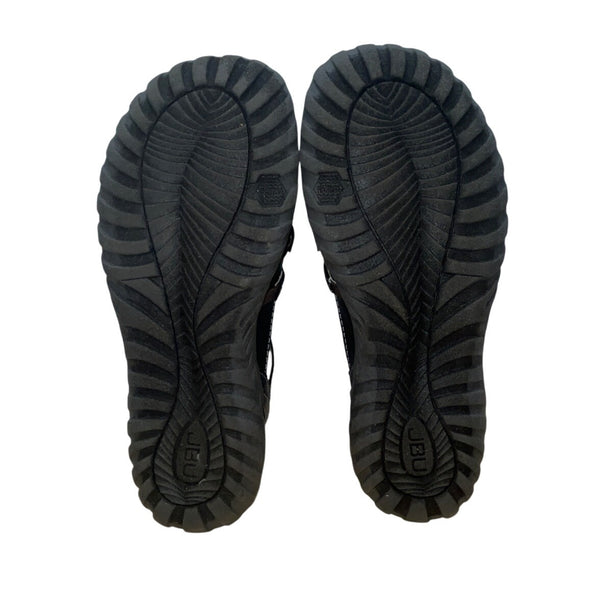 JBU Dove Women’s Black Earth Memory Foam Strapped Closure Sandals Sz 6.5M