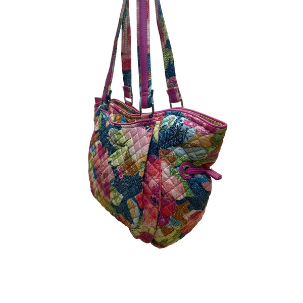 Vera Bradley Women’s Multicolor Quilted Floral Adjustable Straps Tote Bag