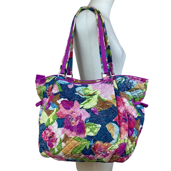 Vera Bradley Women’s Multicolor Quilted Floral Adjustable Straps Tote Bag