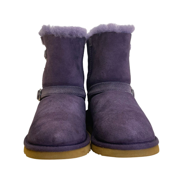 Kirkland Kid’s Purple Faux Fur Lined Shearling Buckle Ankle Boots Size K3