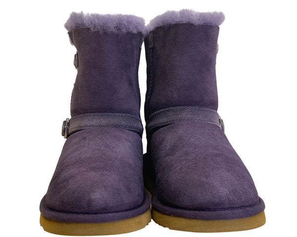 Kirkland Kid’s Purple Faux Fur Lined Shearling Buckle Ankle Boots Size K3