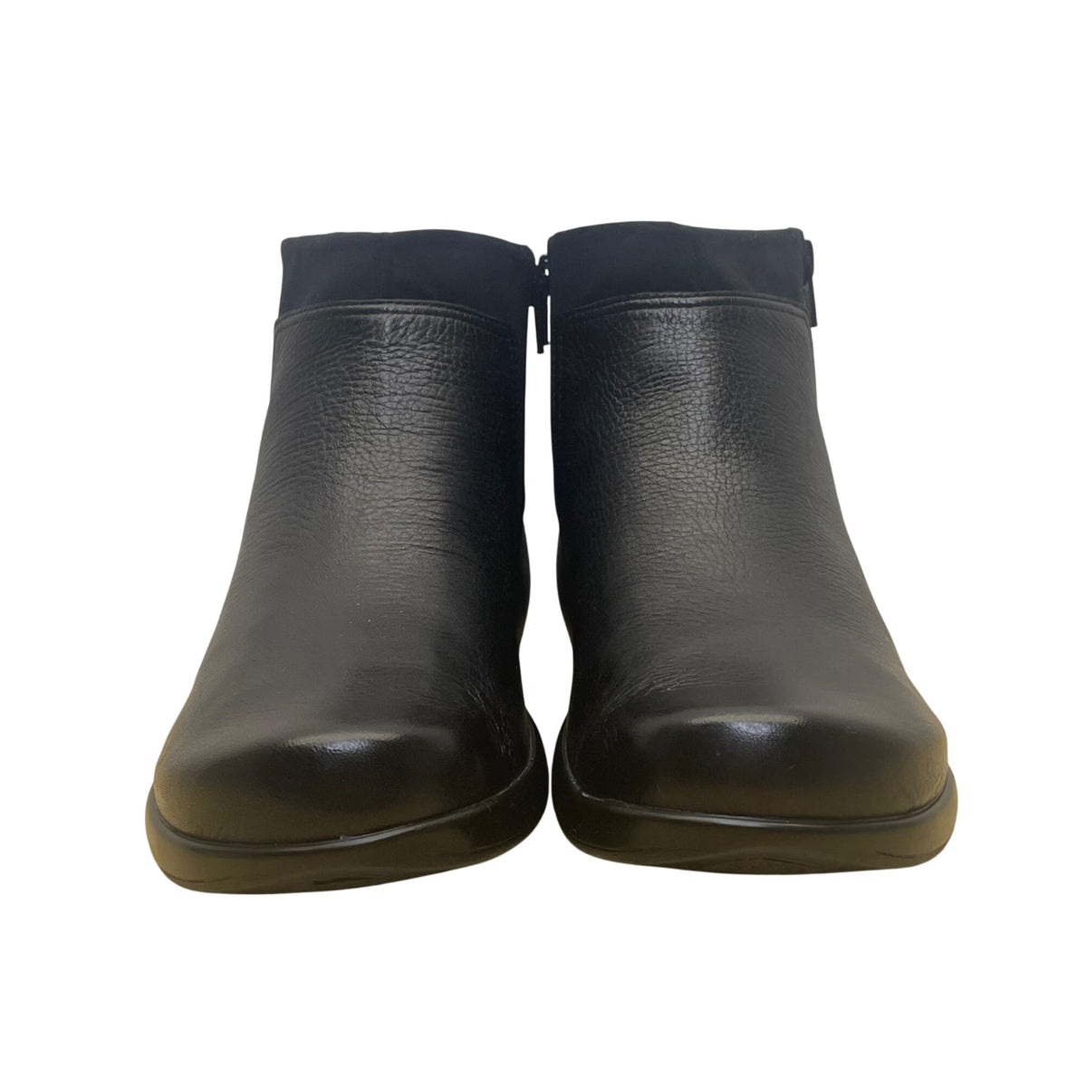 Easy Spirit Women’s Black Leather Double Side Zipper Lexer Ankle Boots Size 10M
