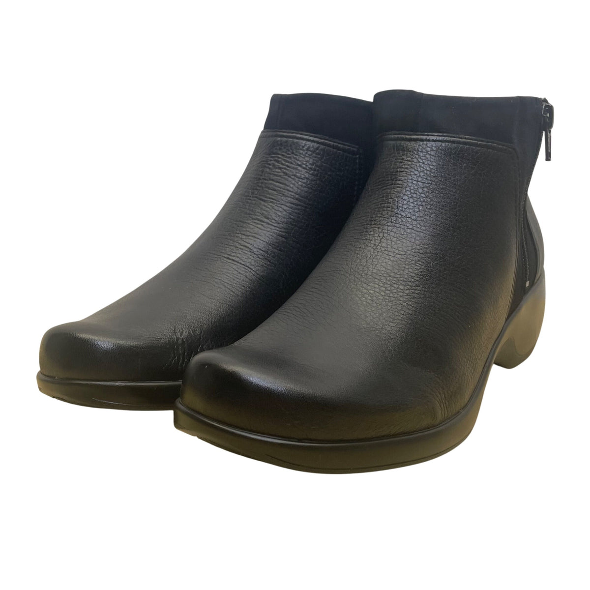 Easy Spirit Women’s Black Leather Double Side Zipper Lexer Ankle Boots Size 10M