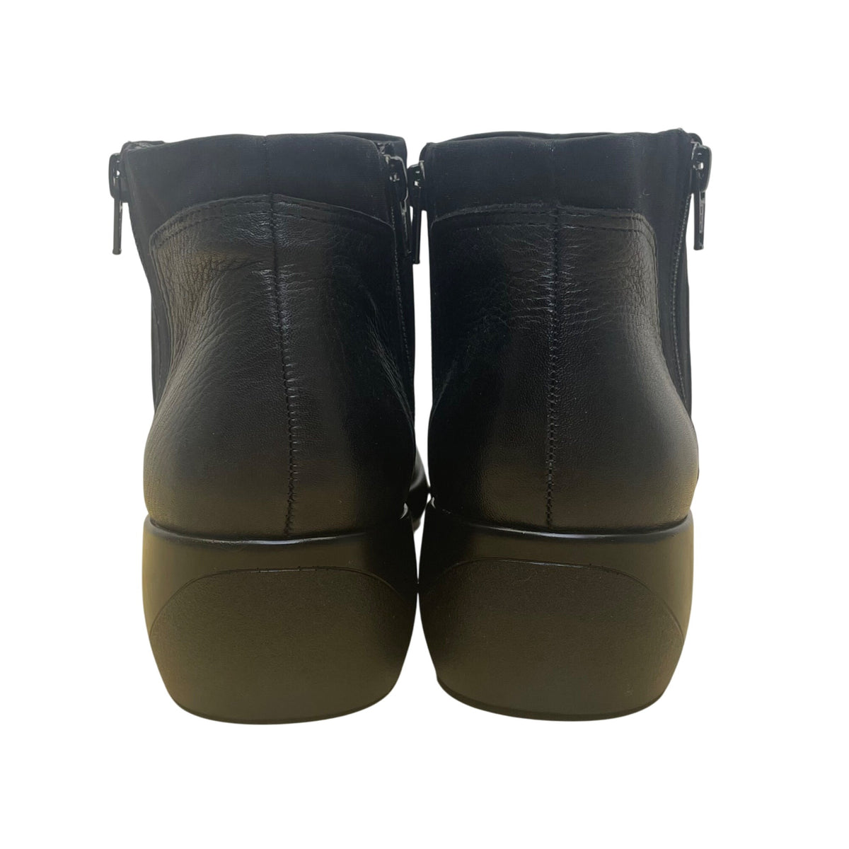 Easy Spirit Women’s Black Leather Double Side Zipper Lexer Ankle Boots Size 10M