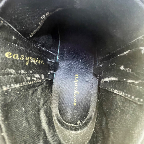 Easy Spirit Women’s Black Leather Double Side Zipper Lexer Ankle Boots Size 10M