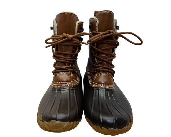 Esprit Women's Brown & Black Faux Fur Waterproof Oxford Harbor Winter Boots 9.5M