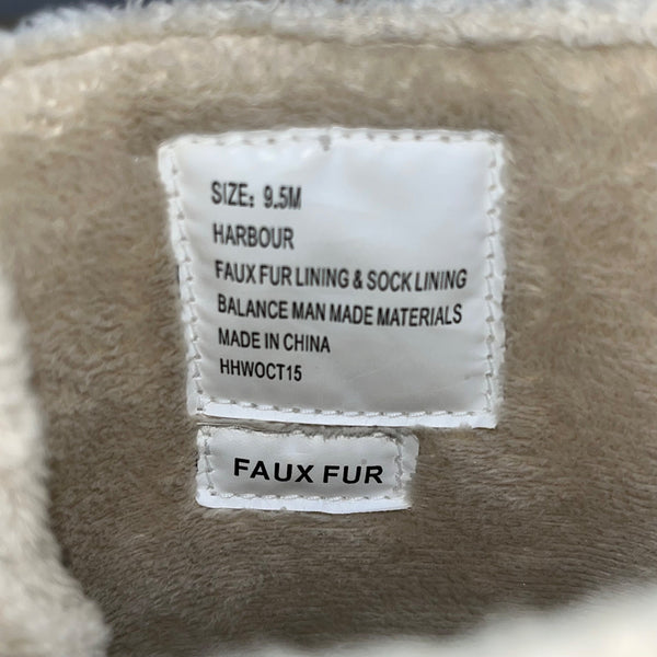 Esprit Women's Brown & Black Faux Fur Waterproof Oxford Harbor Winter Boots 9.5M