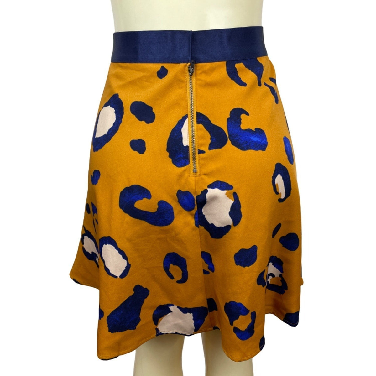 3.1 Phillip Lim Women's Yellow/Blue Cheetah Skirt 20th Ann Collection Sz 12