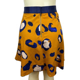 3.1 Phillip Lim Women's Yellow/Blue Cheetah Skirt 20th Ann Collection Sz 12