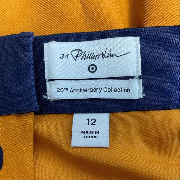3.1 Phillip Lim Women's Yellow/Blue Cheetah Skirt 20th Ann Collection Sz 12
