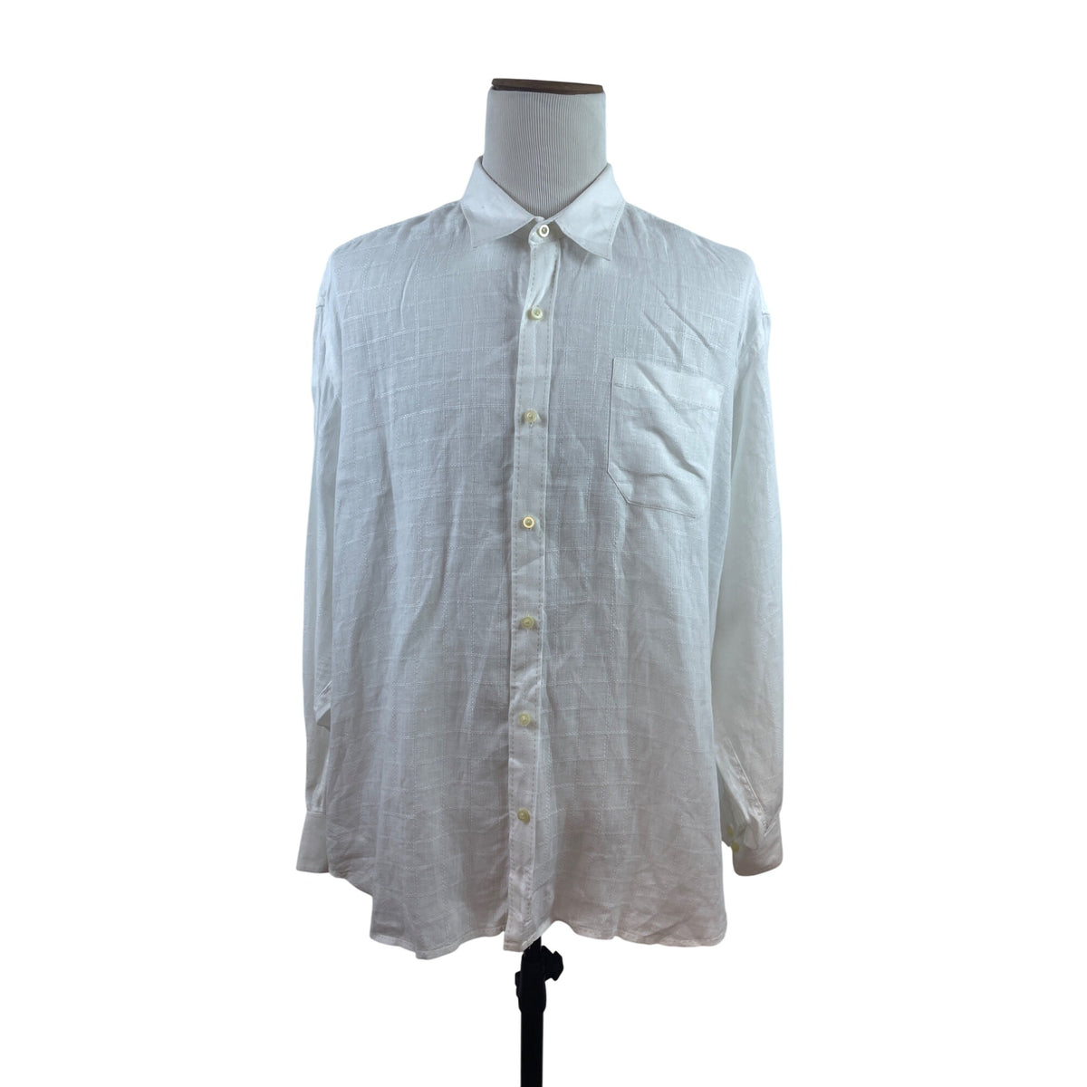 Tommy Bahama Mens White Long Sleeve Button-Up Shirt Casual Lightweight Size XXL