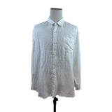 Tommy Bahama Mens White Long Sleeve Button-Up Shirt Casual Lightweight Size XXL