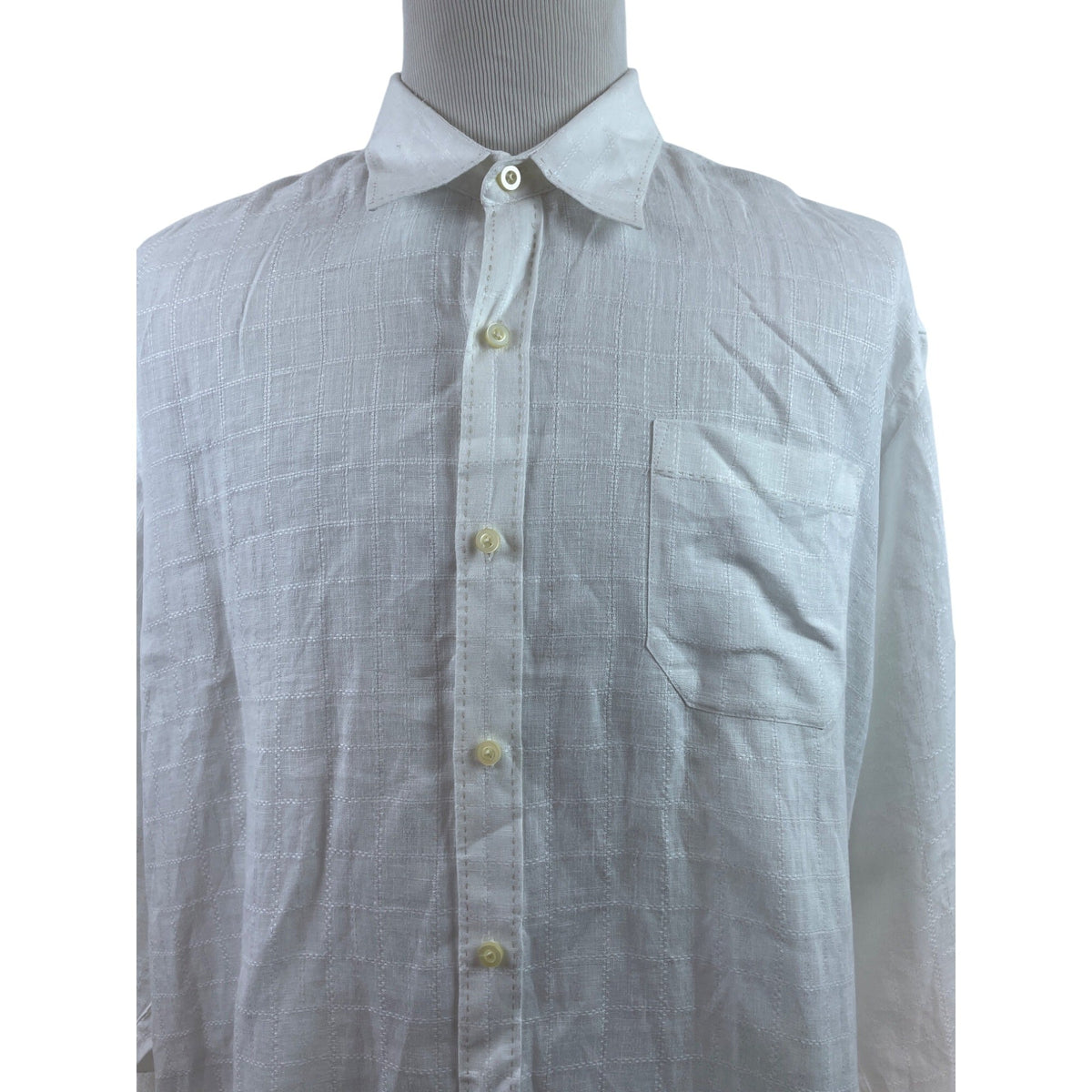 Tommy Bahama Mens White Long Sleeve Button-Up Shirt Casual Lightweight Size XXL